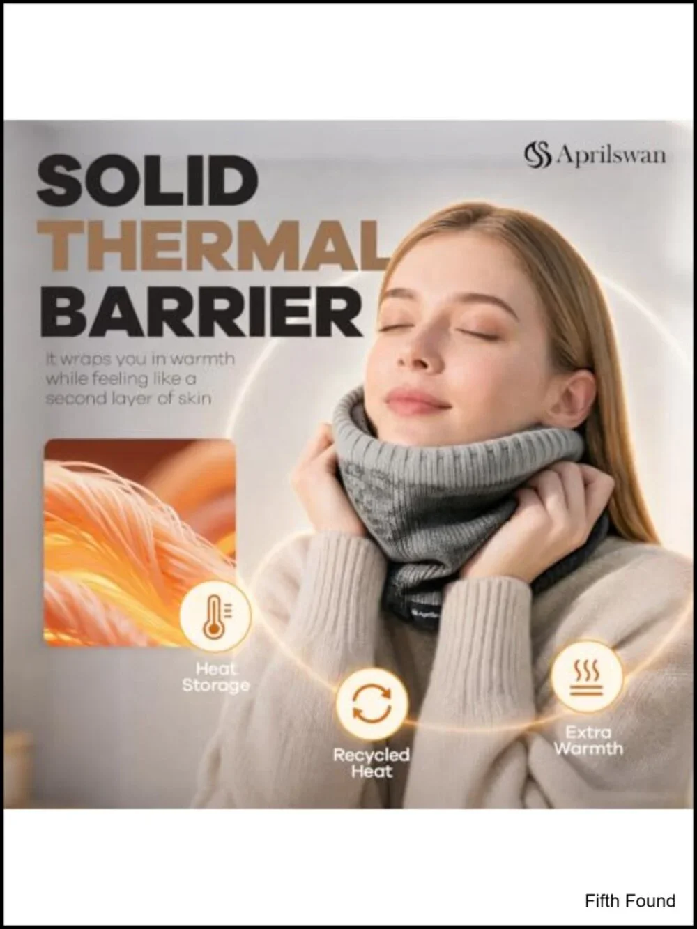 Knitted Neck Warmer Gaiter Acrylic Fleece Lined Winter Ski